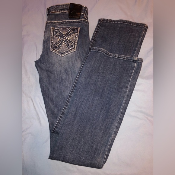 X Ten Denim jeans embroidered and embellished size 5 preowned condition - Picture 8 of 15